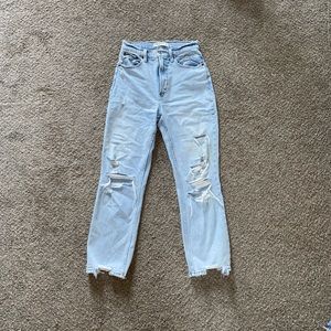 Abercrombie Ankle Straight Ultra High Rise